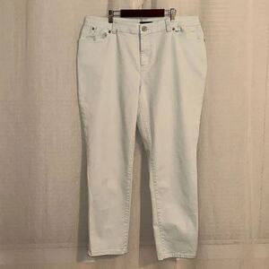 Talbots 14P Mint Green Five Pocket Stretch Jeans Simply Flattering Collection